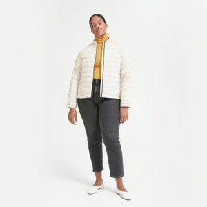 Everlane ReNew Lightweight Puffer in Stone XXS